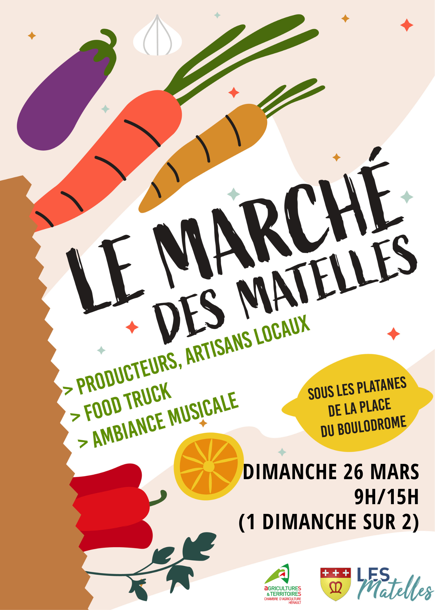 marché des Matelles 1 dimanche sur 2 toute l'année brasserie-le-donjon